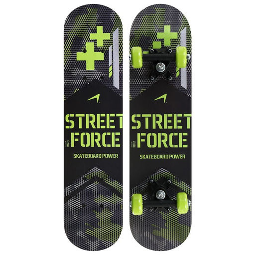 Скейтборд подростковый ONLITOP STREET FORCE, 62х16 см, колёса PVC 50 мм, пластиковая рама  фото 2