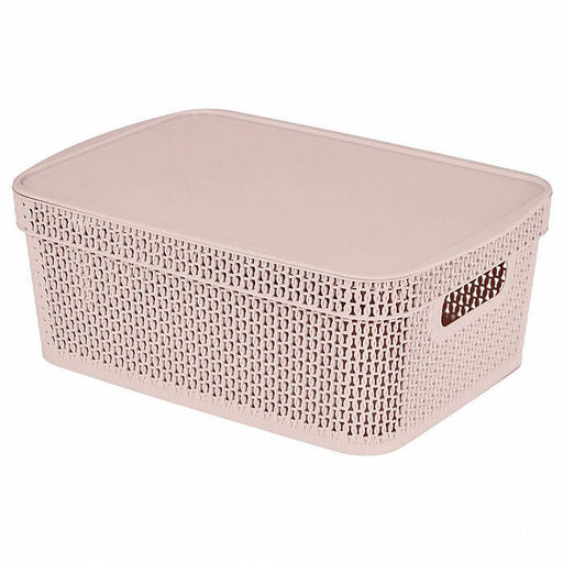 Корзина для хранения Keeplex Ajur с крышкой 11л 38х27х14,3см KL4115 - Пластик репаблик фото 2