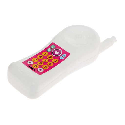 Музыкальный телефон детский «Маленькая леди», русская озвучка, цвет розовый