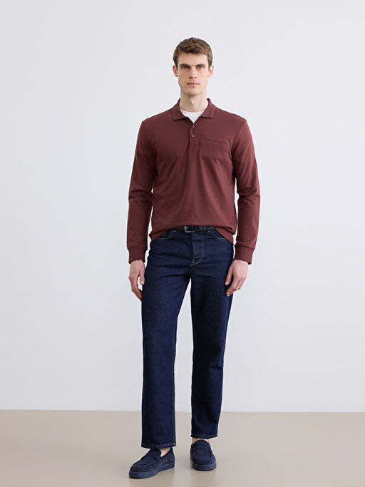 Polo Yaka Uzun Kollu Erkek Ti??rt