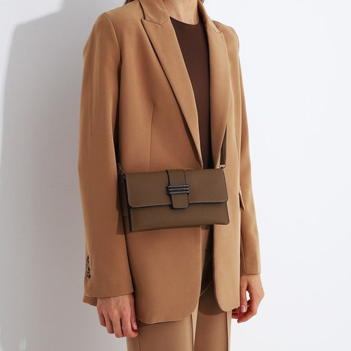 Сумка женская на магните, цвет бежевый