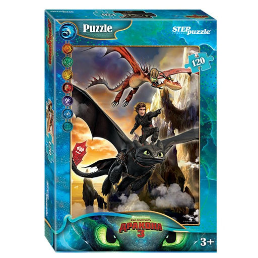 Пазл «Как приручить дракона - 3», 120 элементов