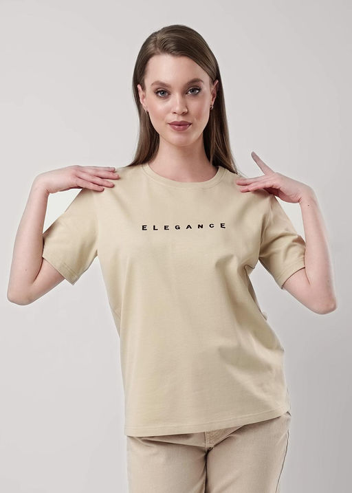 CLE Футболка жен. 256683кдт_п бежевый