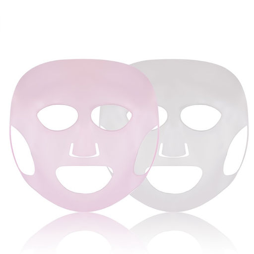 Цена за 2 шт. Силиконовая маска для лица, 22×28 см, розовая