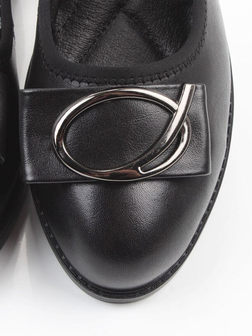 06-DYL74-1 BLACK Туфли женские (натуральная кожа)