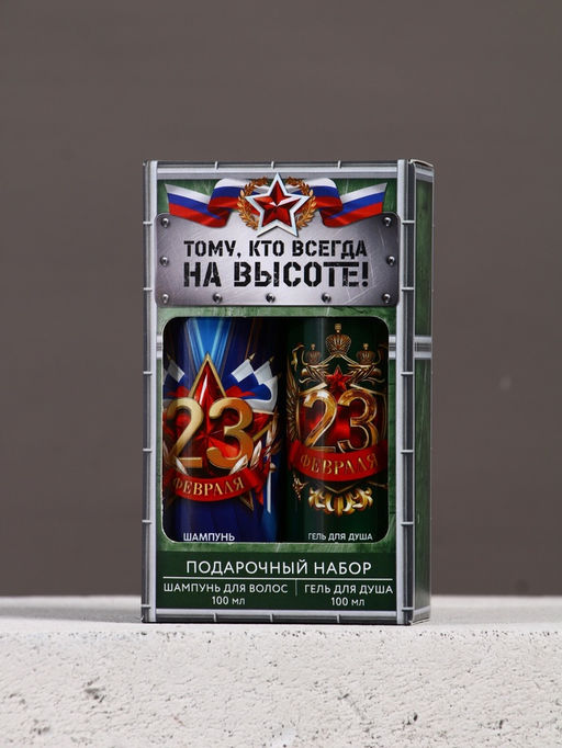 Подарочный набор «Тому, кто всегда на высоте», гель для душа и шампунь для волос, 2×100, Чистое счастье
