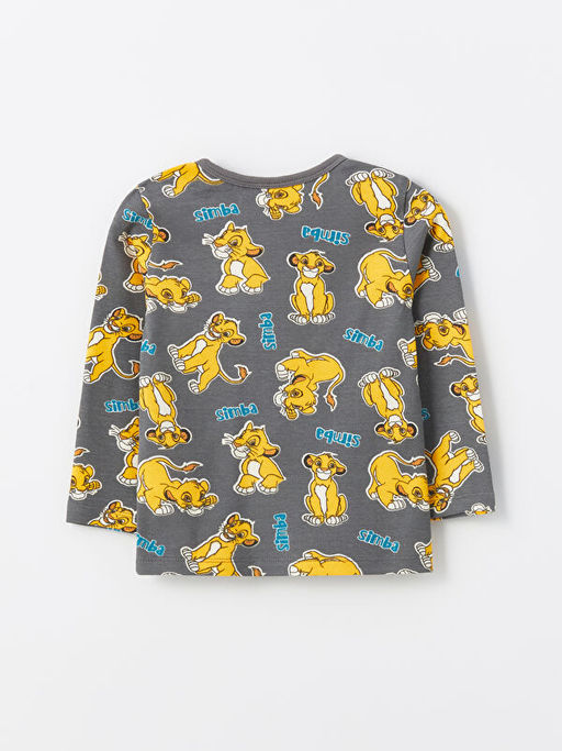 Bisiklet Yaka Aslan Kral Bask?l? Erkek Bebek Pijama ?st - Waikiki фото 2