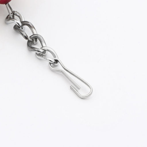 Игрушка для птиц с панцирем каракатицы и бусами, 14 х 6 см - Пижон фото 3