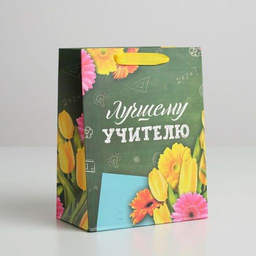 Пакет ламинированный вертикальный Лучшему Учителю, MS 18 23 10 см - Дарите счастье фото 8