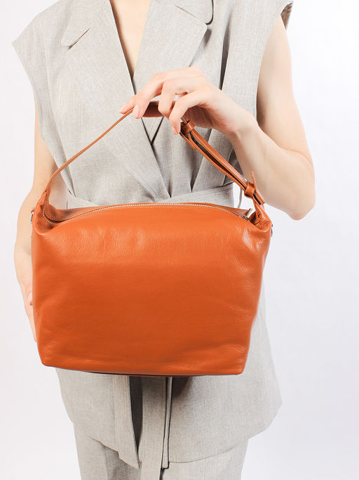 LACCOMA сумка НИ1107-рыжий натуральная кожа фото 3