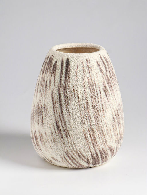 Ваза «Беажио» классик, 17.5×14 см, керамика, бежево-коричневая