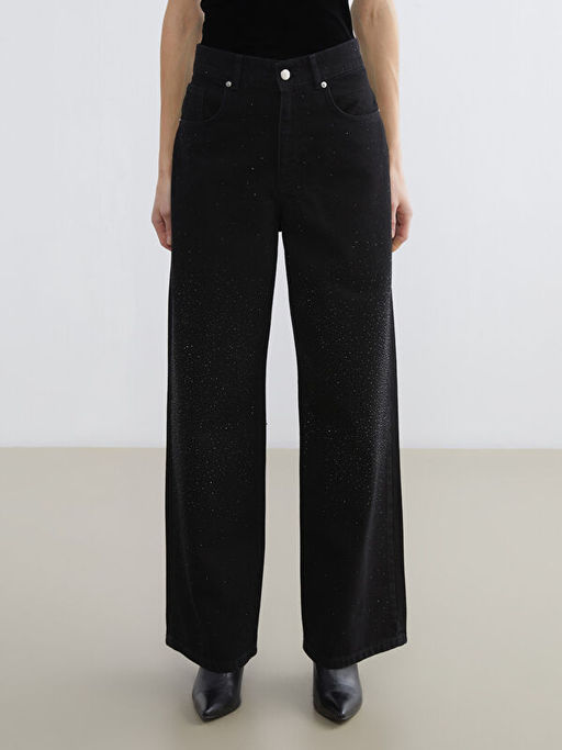 Wideleg Ta?l? Kad?n Jean Pantolon