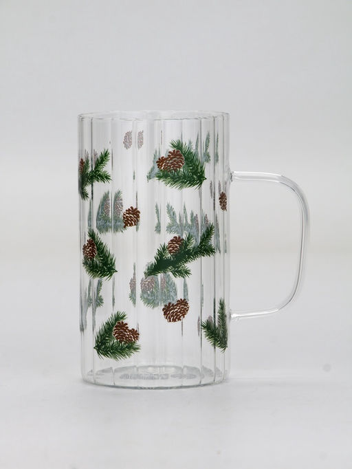 Кружка новогодняя стеклянная Шишки, 350 мл - Дорого внимание фото 5
