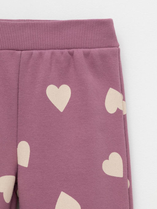 КР 400849/темная орхидея,сердечки к589 брюки д/дев яс