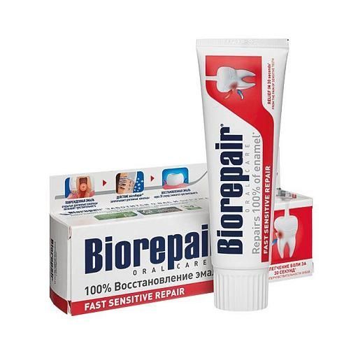 Зубная паста для чувствительных зубов 75 мл Biorepair Fast Sensitive Repair / /Биорепеар