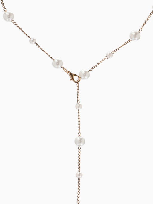 Кулон трансформер «Россыпь жемчуга», бусины №6.8, L=50 см, белый в золоте