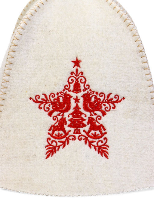 Шапка для бани и сауны Звезда, полушерсть