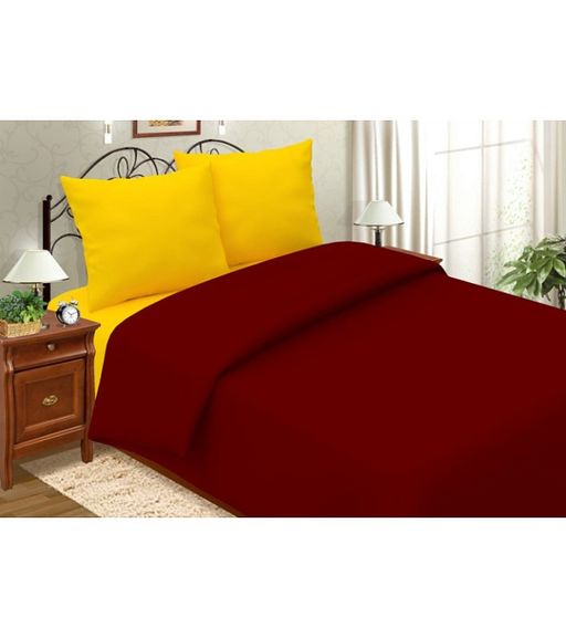 Постельное белье из поплина Сангрия Однотонный Семейный
