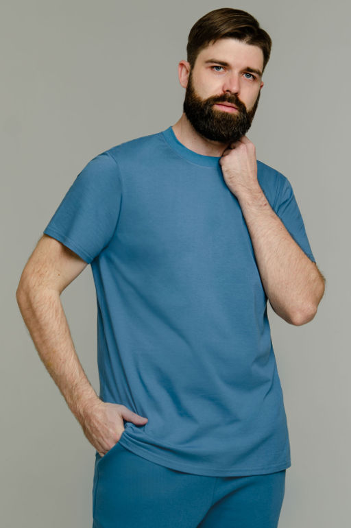 Арт. 67114/9 Футболка мужская 48-58 (6 шт) Цвет:джинс - Идеал фото 6