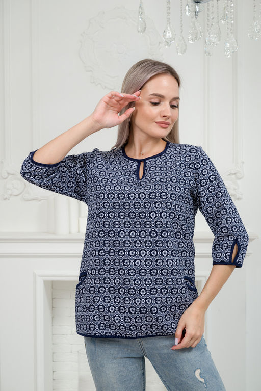 Кофта женская из милано Анфиса лепестки - Амадэль фото 6