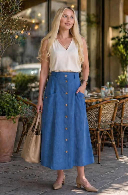 Льняная юбка с резинками по бокам лен с вискозой