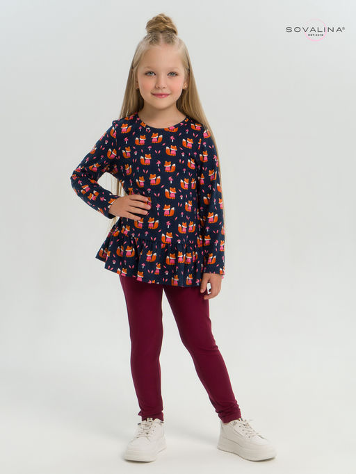 Костюм Алиса лисята на синем-марсала - Sovalina фото 2