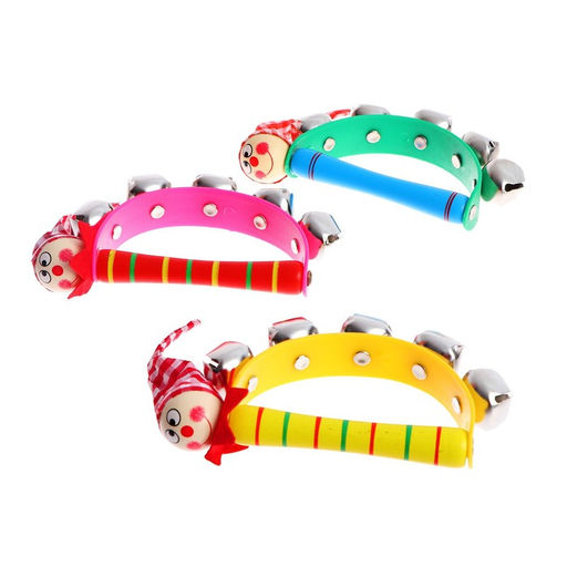 Погремушка музыкальная игрушка «Звери» с бубенцами, МИКС