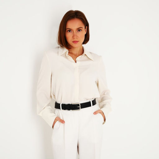 Ремень женский, ширина 3,5 см, винт, пряжка металл, цвет чёрный - Simaland фото 4