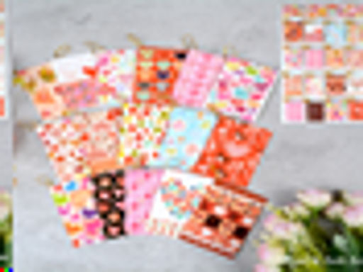 Открытка набор 128 штук Сердце / DE-125 /уп 25/