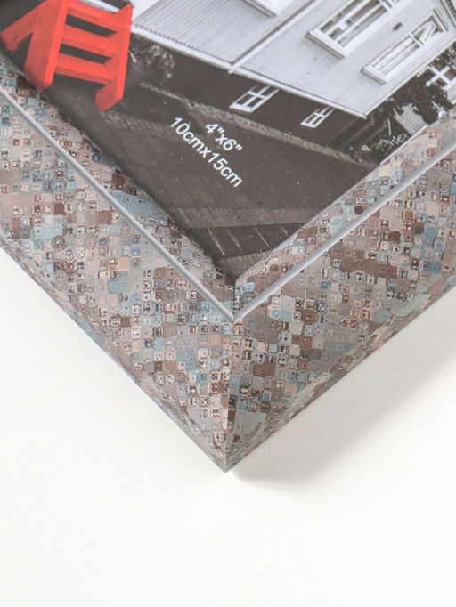 Фоторамка пластик 10х15 см "Марокканская мозаика" оттенки коричневого 19,8х15х2 см