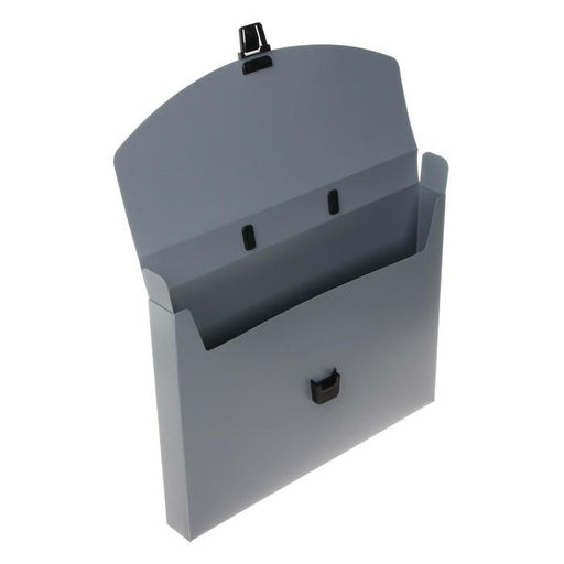 Папка-портфель А4, 1 отделение, 700 мкм, Calligrata, до 300 листов, серая  фото 4