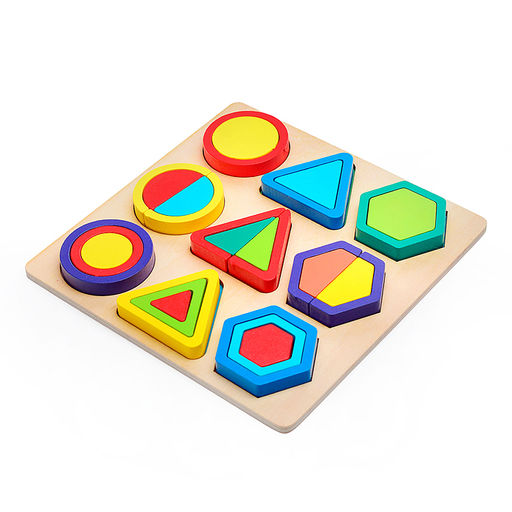 Пазл-вкладыш "Цветные фигуры"