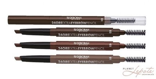 DEBORAH Карандаш-стайлер для бровей стойкий 24ORE EXTRA EYEBROW PENCIL тон 03 темный 0.22 г.  фото 2