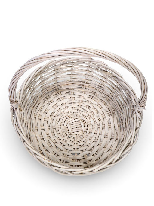 Корзина плетёная для хранения Kask, из лозы, с ручкой, белая, набор 5 шт.