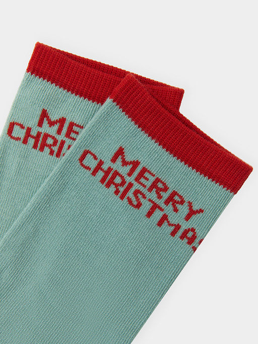 Цена за 5 пар! Носки детские эвкалиптовые с узором в виде Деда Мороза - Mark formelle фото 3