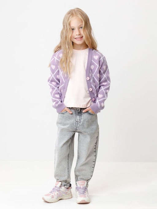 КВ 30158/ш/светло-сиреневый кардиган для дев - Crockid фото 3