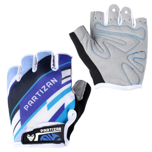 Велосипедные перчатки PARTIZAN с коротким пальцем /A0035 / Размер XL / Цвет: Синие /уп 200/ - ГалеонТрейд фото 3