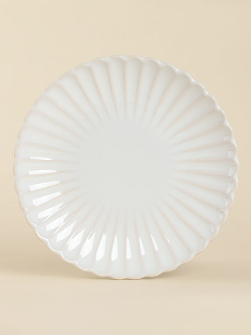 Тарелки десертные SL Home «Нимфея», набор 2 шт., d=20 см, керамика, тёплый белый