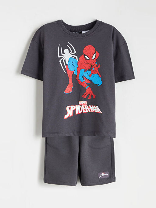 Spider-Man Bask?l? Erkek ?ocuk Ti??rt ve ?ort 2li