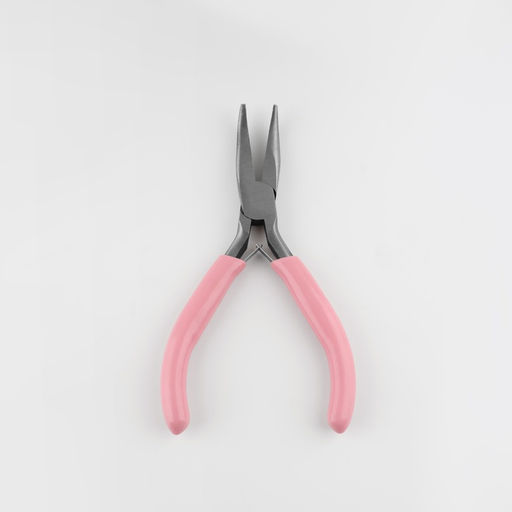 Тонкогубцы изогнутые, для рукоделия, 13×6.5 см, цвет серебряный/розовый