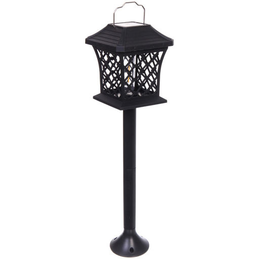 Фонарь садовый "Винтаж" 12*12*13,5 см (h=60 см) на солнечной батарее (универсальный), тёплый белый