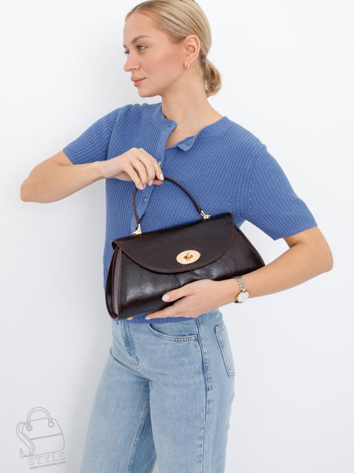 Сумка женская кожаная 1043L coffee Polina&Eiterou