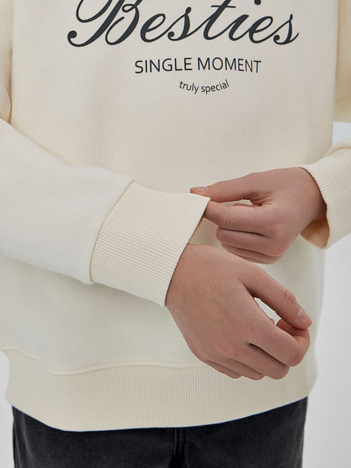 Свитшот для девочек бежевый