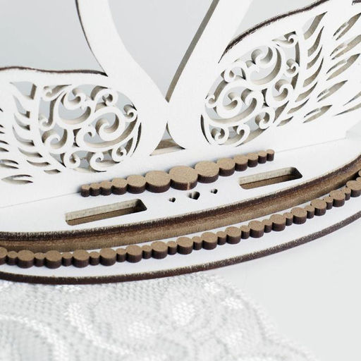 Подставка для колец Лебеди, 17х7х13,5 см, белый - Simaland фото 3