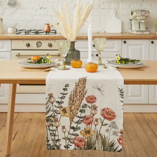 Дорожка на стол Этель Kitchen collection 40×149 см, 100% хлопок, репс 210 г/м², белая