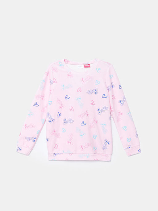 Bisiklet Yaka Barbie Desenli Kadife K?z ?ocuk Pijama Tak?m? - Waikiki фото 2