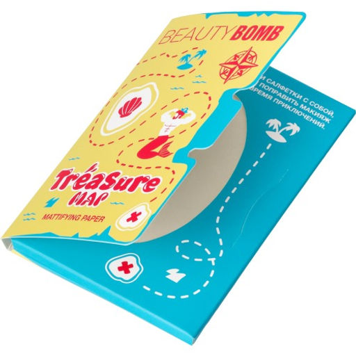 Лимитка Beauty Bomb Матирующие салфетки для лица / Mattifying Face Paper Treasure Map