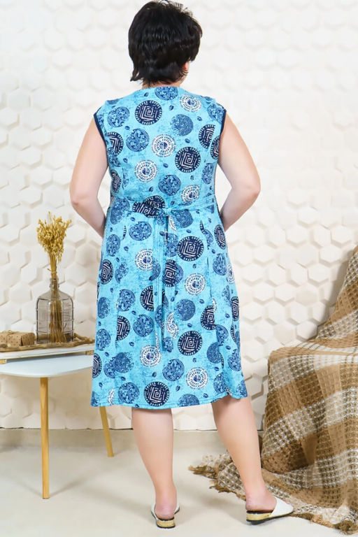 Халат женский, цвет голубой