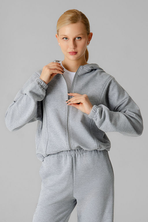 Арт. 2545 Костюм женский с брюками 44-50 (4 шт) Цвет:серый меланж