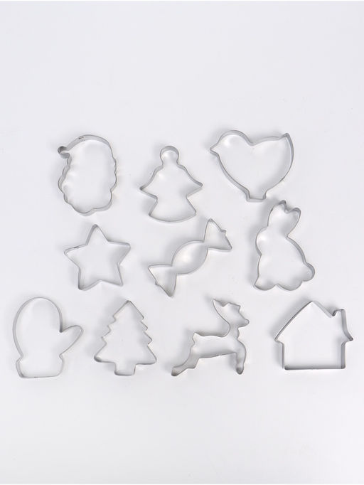 Формы для вырезания печенья «Новогодние сладости», набор 10 шт., нержавеющая сталь